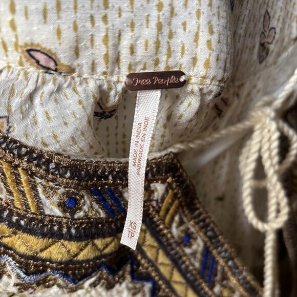 Free People But I Like It Top in Ivory Boho Size XS - Picture 6 of 7